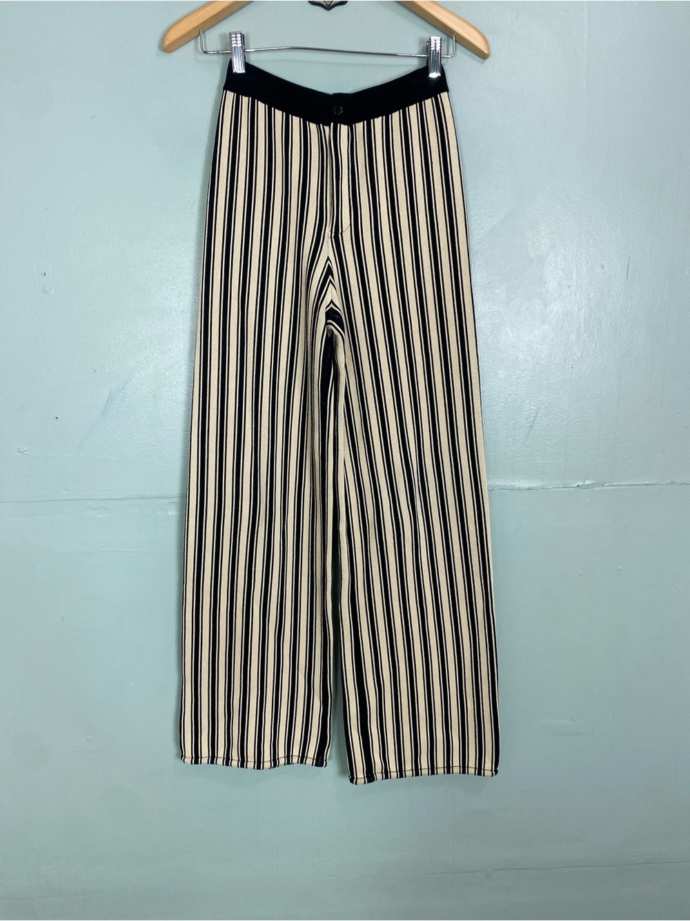 Simon Miller Jabber Knit Pants Striped Black Cream Stretchy XS